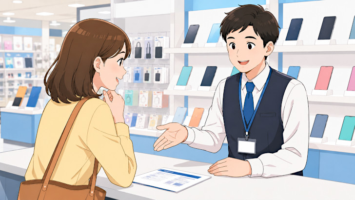 家電量販店でモバイル回線を契約する