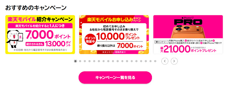 キャンペーンを確認する