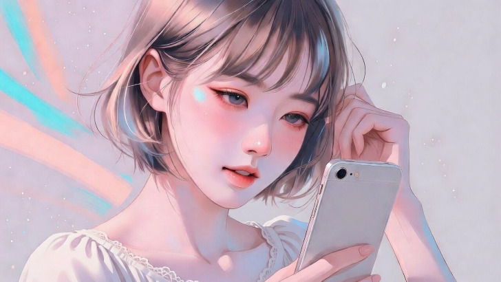 スマホを使う女性