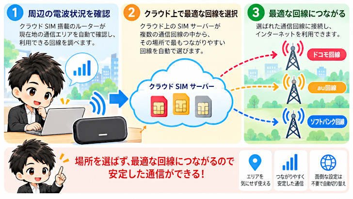 クラウド SIM の仕組み